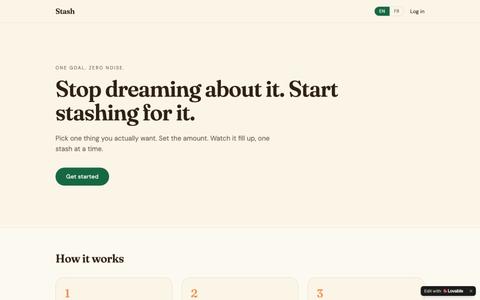 Stash — Save for the one thing you actually want — screenshot
