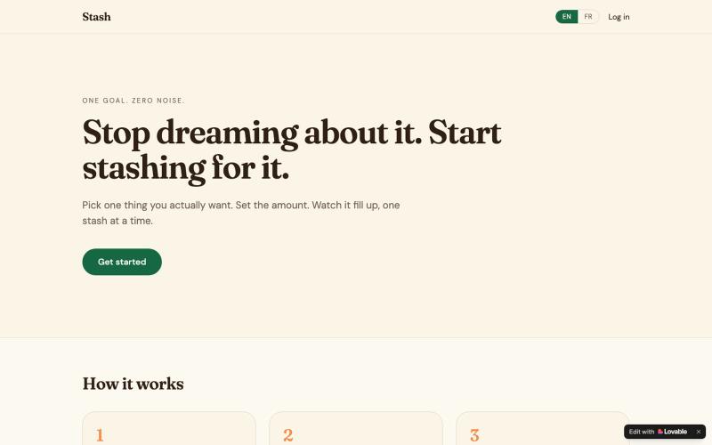 Stash — Save for the one thing you actually want — screenshot