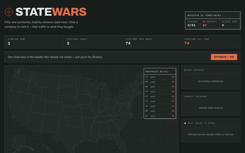 StateWars — claim a US state, anyone can take it — screenshot