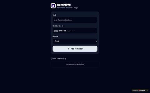 RemindMe — Task Reminders That Stick — screenshot