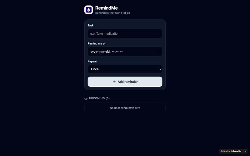 RemindMe — Task Reminders That Stick — screenshot