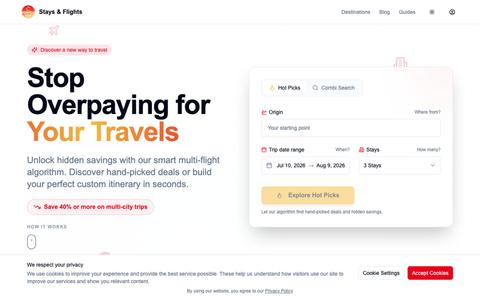 Stays & Flights — Find Your Perfect Multi-City Trip — screenshot