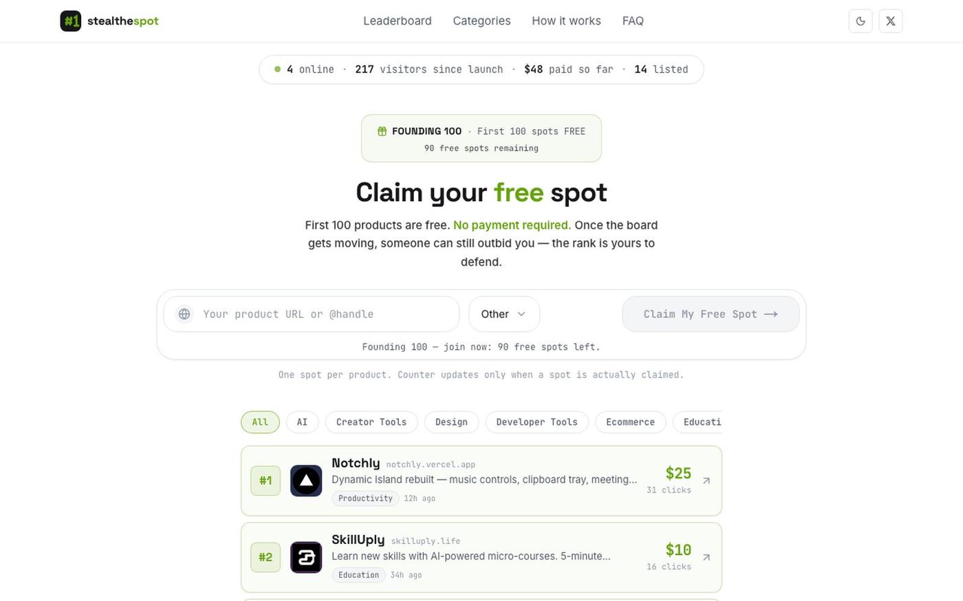 Steal the Spot — Buy the rank. Steal the spot. — screenshot