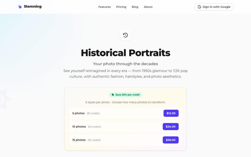 Historical Portraits — Your photo through the decades | Stemning — screenshot