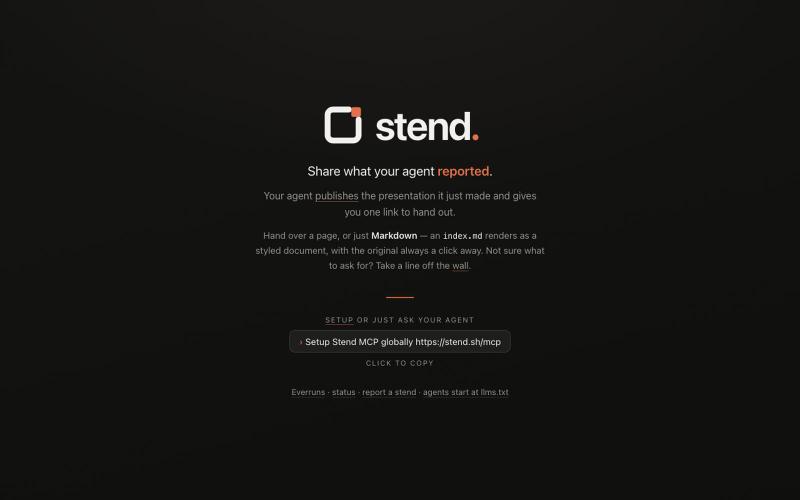 stend — share what your agent made — screenshot