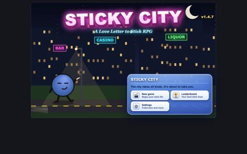 Sticky City - a Stick RPG — screenshot
