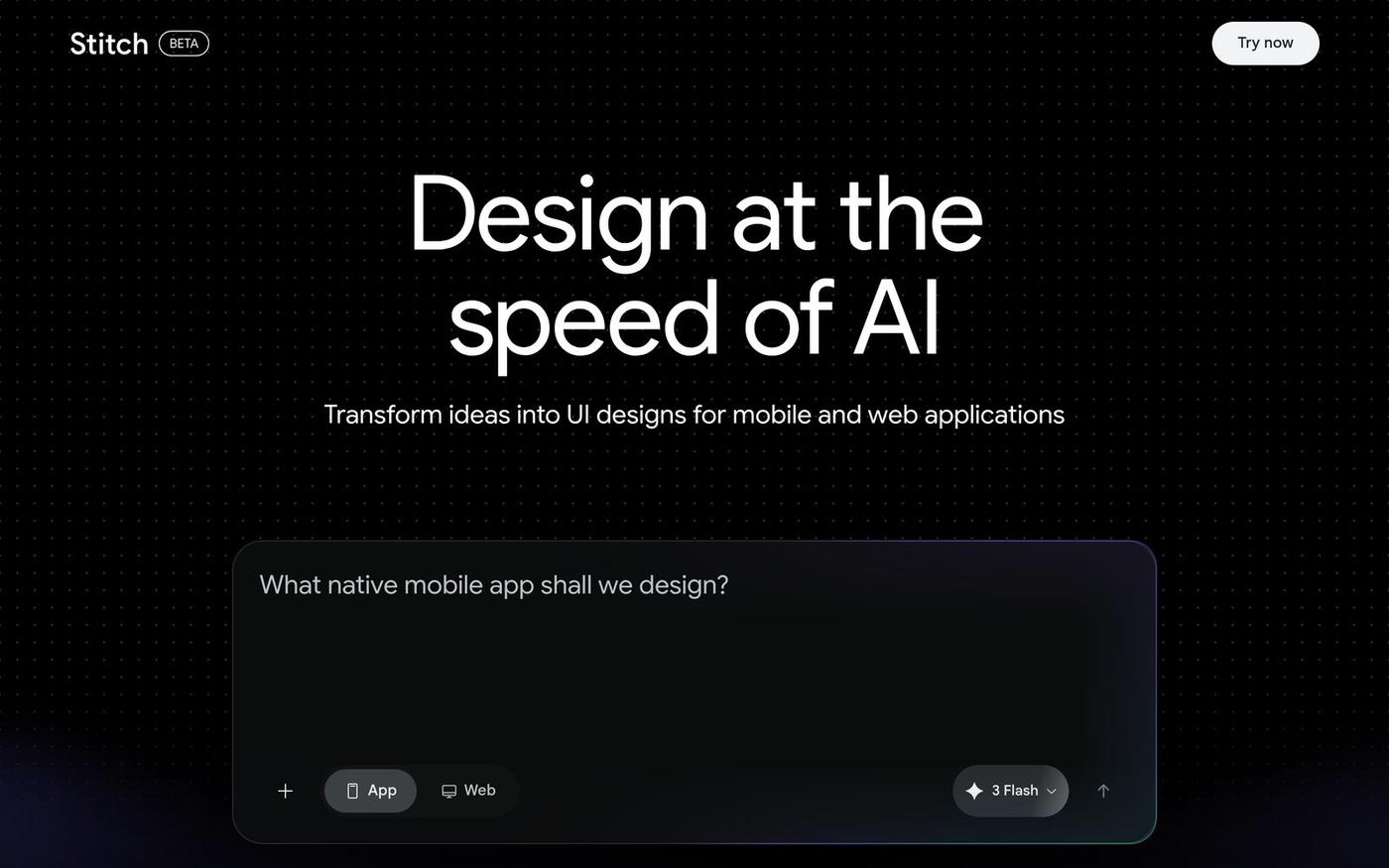 Stitch - Design with AI — screenshot