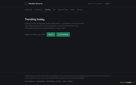 Trending Today — Meridian Research — screenshot