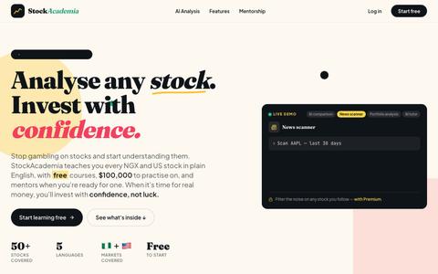 StockAcademia — Learn the Market. Build Wealth. — screenshot