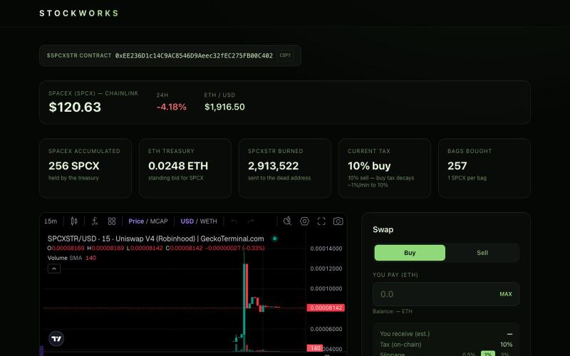 StockWorks — SPCXSTR — screenshot