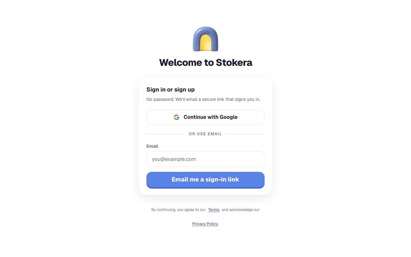 Stokera — screenshot
