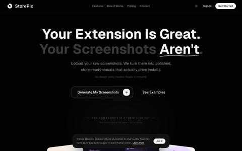 StorePix — AI Store Screenshots for Browser Extensions — screenshot
