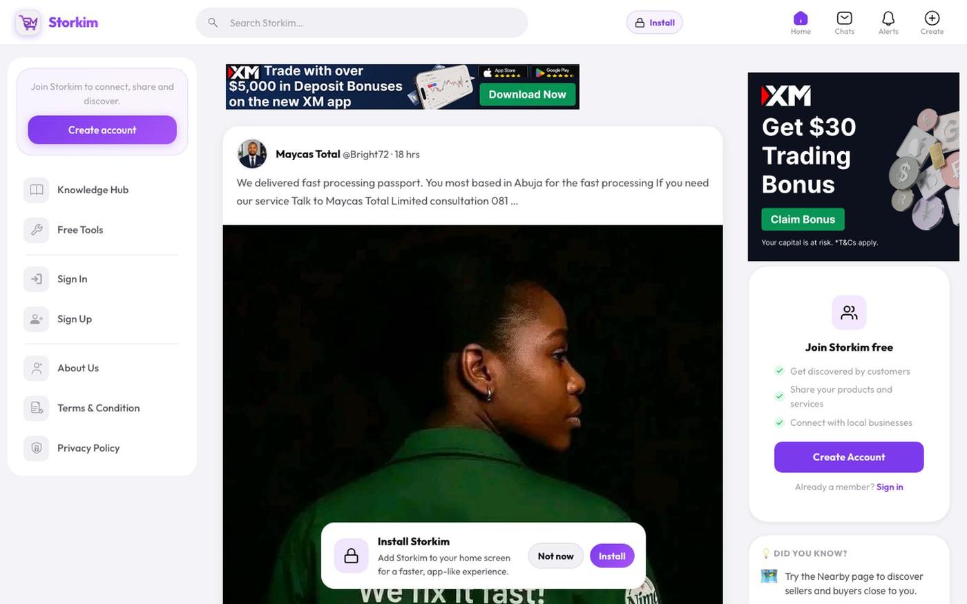 Storkim - Connect, Share & Discover Amazing Content — screenshot