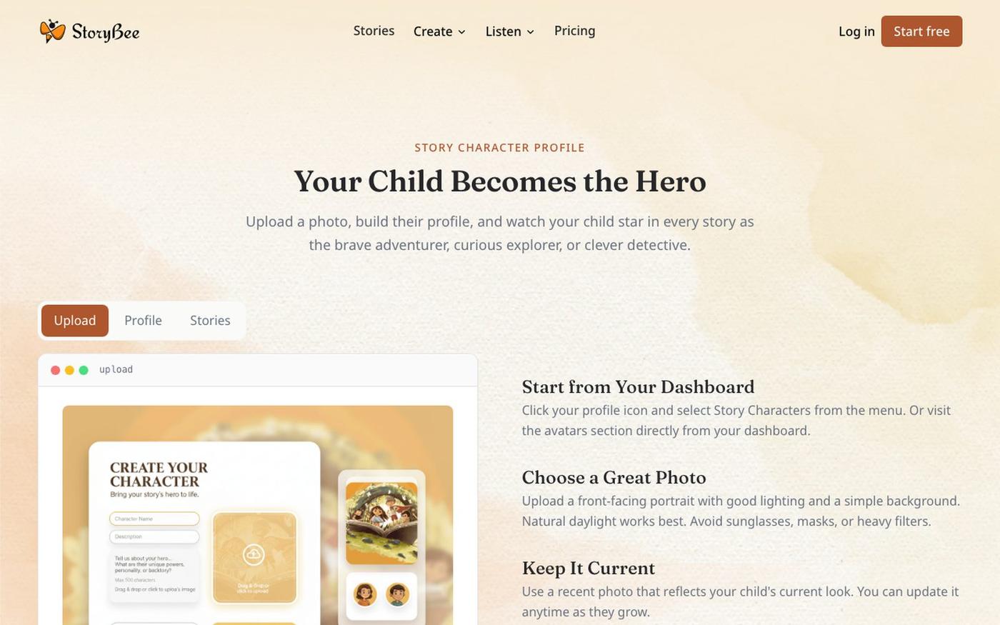 Story Characters Kids Become Story Heroes - StoryBee — screenshot