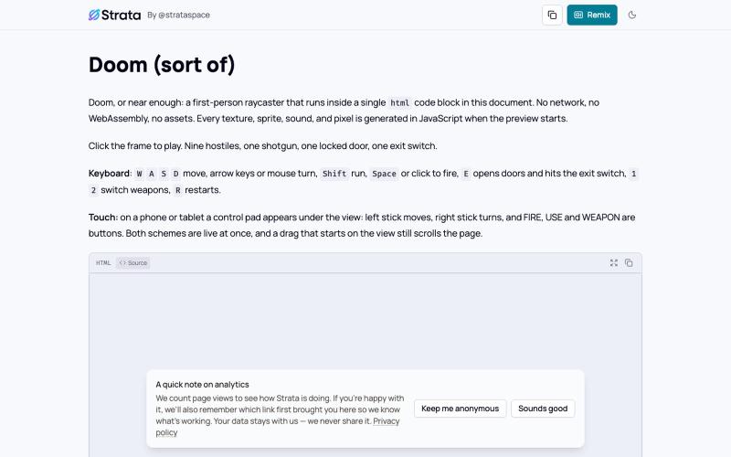 DOOM (Sort of) — Strata — screenshot