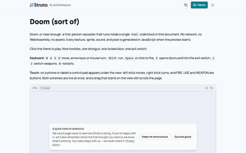 DOOM (Sort of) — Strata — screenshot