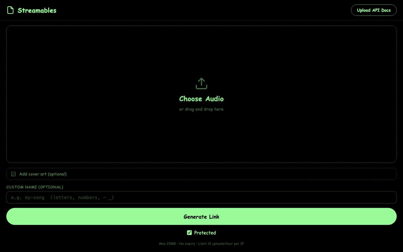 Streamables — screenshot