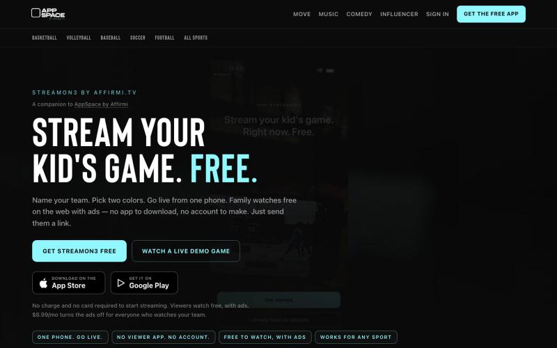 Stream Youth Basketball & Volleyball Free From Your Phone | StreamOn3 — screenshot