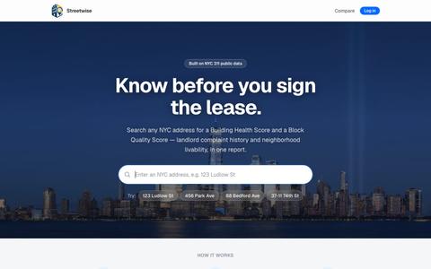Streetwise — Check a landlord and block before you sign — screenshot