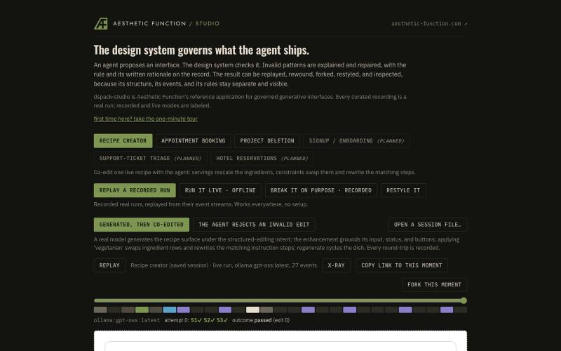 dspack-studio · Aesthetic Function Studio — screenshot