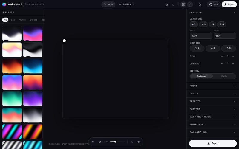 zoxilsi studio — screenshot