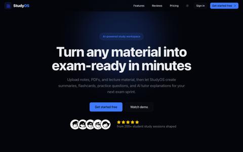 StudyOS - Study Smarter with AI — screenshot