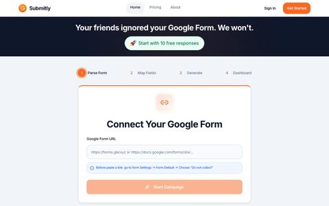 Submitly - Automated Google Forms Submission — screenshot
