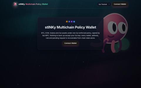 stINKy Multichain Policy Wallet — screenshot