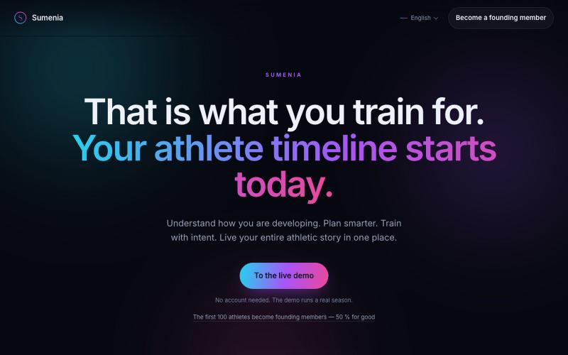 Sumenia — Understand Your Training — screenshot