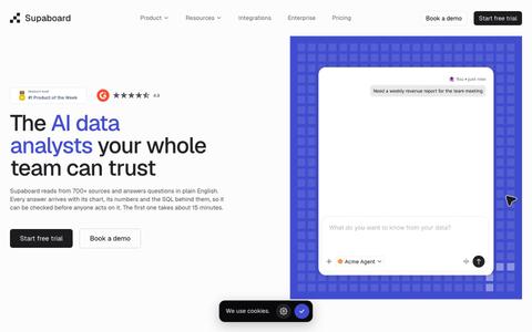 Supaboard | AI Data Analyst & Business Intelligence Platform — screenshot