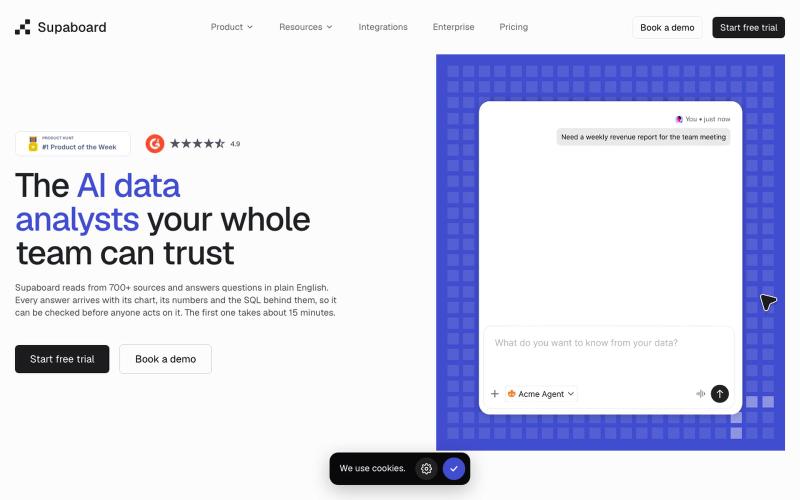 Supaboard | AI Data Analyst & Business Intelligence Platform — screenshot