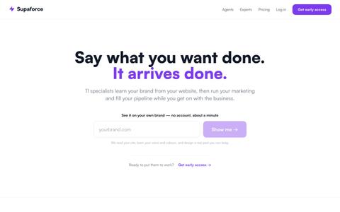 Supaforce — Your AI Go-to-Market Team — screenshot