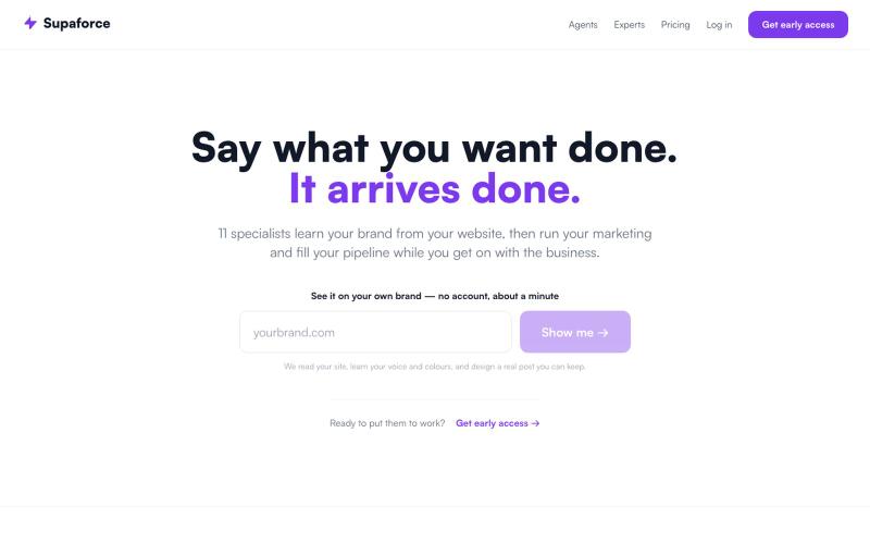 Supaforce — Your AI Go-to-Market Team — screenshot