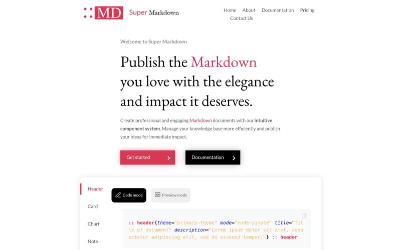 Markdown with style | Super Markdown — screenshot