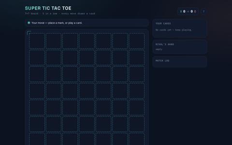 Super Tic Tac Toe — screenshot