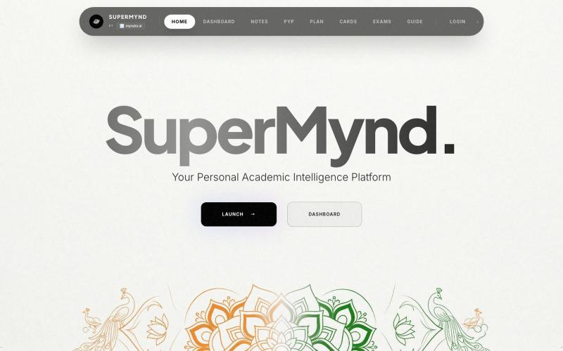 Your Personal Academic Intelligence Platform | SuperMynd AI — screenshot