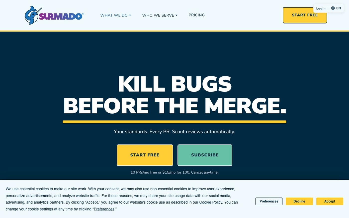 Surmado Code Review | Improve Every PR — screenshot