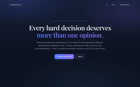 Convella — Your board of advisors, on demand — screenshot