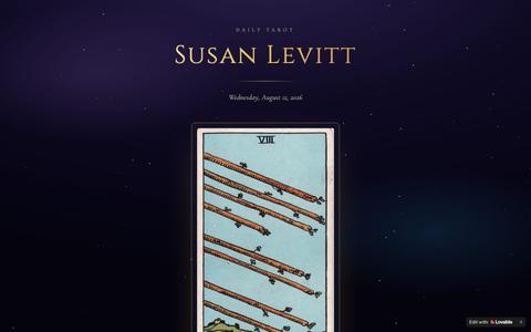 Susan Levitt — Daily Tarot Card Reading — screenshot