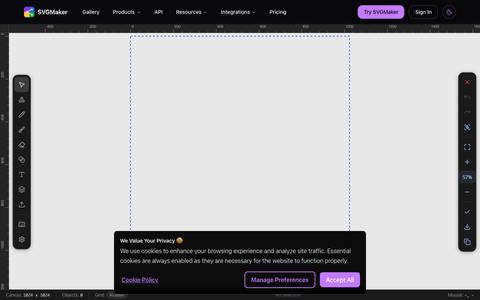 SVGMaker | AI Text to SVG Generator, Editor & Converter — screenshot