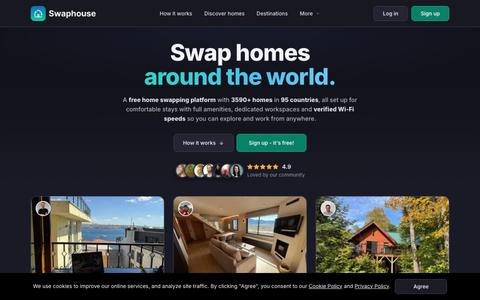 Free Home Swap Platform for Remote Workers | Swaphouse — screenshot