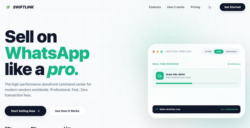 SwiftLink Pro | The High-Fidelity WhatsApp Commerce Workspace — screenshot