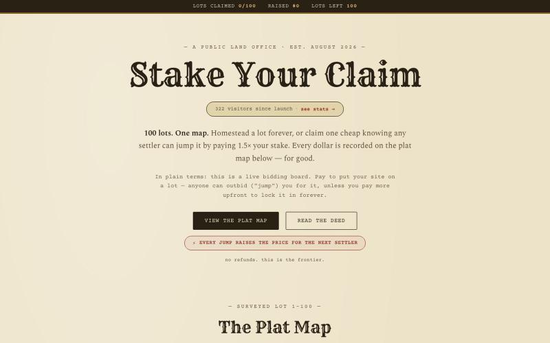 syc.lol — Stake your claim — screenshot