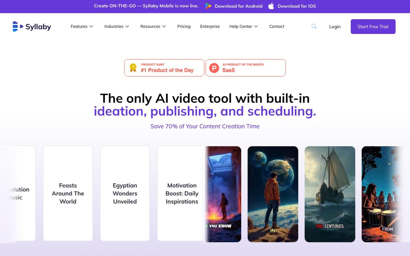 Syllaby.io | Turn Any Idea Into Faceless Videos & AI Avatars — screenshot