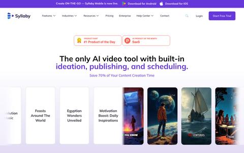 Syllaby.io | Turn Any Idea Into Faceless Videos & AI Avatars — screenshot