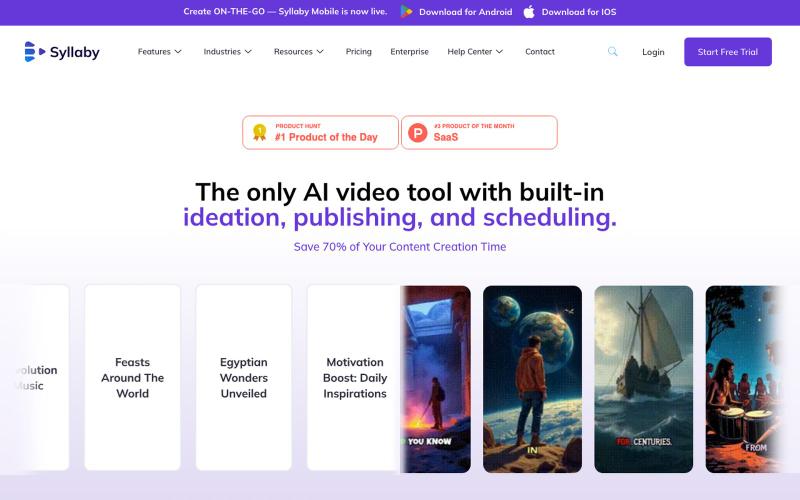 Syllaby.io | Turn Any Idea Into Faceless Videos & AI Avatars — screenshot