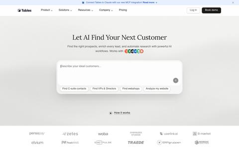 Tables - Source Quality Leads | Over 300 million verified contacts — screenshot