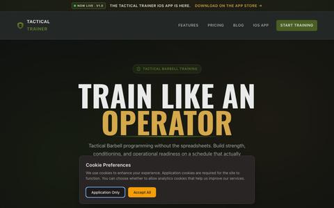 Fitness App for Tactical Athletes | Tactical Training Blog — screenshot