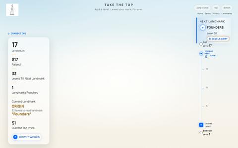 TAKE THE TOP - Build one level at a time. Stay Forever. — screenshot