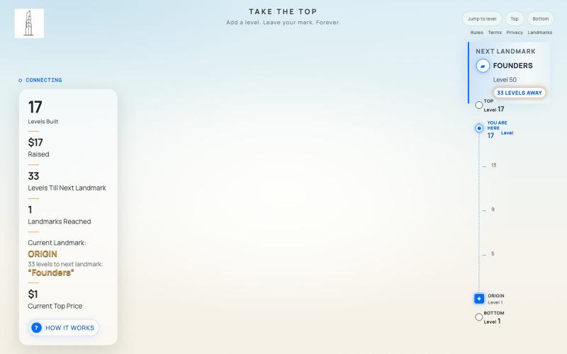 TAKE THE TOP - Build one level at a time. Stay Forever. — screenshot